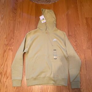 NWT Gold Tan Nike Sportswear Club Fleece Pullover Hoodie Men’s Small